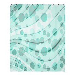 Abstract Background Teal Bubbles Abstract Background Of Waves Curves And Bubbles In Teal Green Shower Curtain 60  X 72  (medium)  by Simbadda