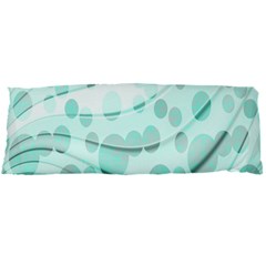 Abstract Background Teal Bubbles Abstract Background Of Waves Curves And Bubbles In Teal Green Body Pillow Case Dakimakura (two Sides) by Simbadda