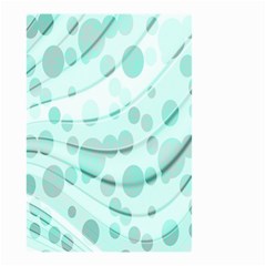 Abstract Background Teal Bubbles Abstract Background Of Waves Curves And Bubbles In Teal Green Small Garden Flag (two Sides) by Simbadda