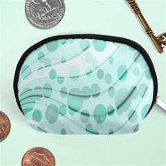 Abstract Background Teal Bubbles Abstract Background Of Waves Curves And Bubbles In Teal Green Accessory Pouches (medium) 