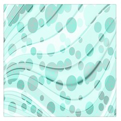 Abstract Background Teal Bubbles Abstract Background Of Waves Curves And Bubbles In Teal Green Large Satin Scarf (square) by Simbadda