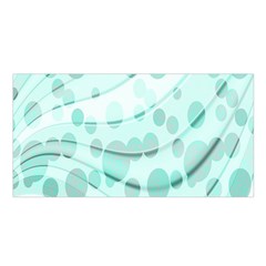 Abstract Background Teal Bubbles Abstract Background Of Waves Curves And Bubbles In Teal Green Satin Shawl by Simbadda