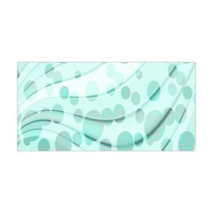 Abstract Background Teal Bubbles Abstract Background Of Waves Curves And Bubbles In Teal Green Yoga Headband by Simbadda