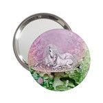 Wonderful Unicorn With Foal On A Mushroom 2.25  Handbag Mirrors Front