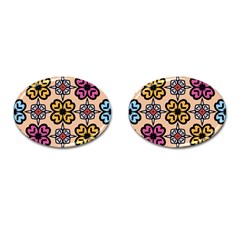 Abstract Seamless Background Pattern Cufflinks (oval) by Simbadda