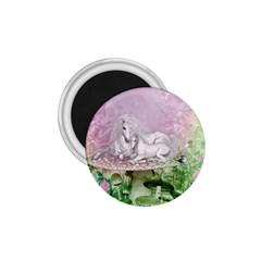 Wonderful Unicorn With Foal On A Mushroom 1 75  Magnets by FantasyWorld7