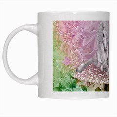 Wonderful Unicorn With Foal On A Mushroom White Mugs by FantasyWorld7