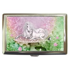 Wonderful Unicorn With Foal On A Mushroom Cigarette Money Cases by FantasyWorld7