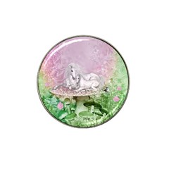 Wonderful Unicorn With Foal On A Mushroom Hat Clip Ball Marker by FantasyWorld7