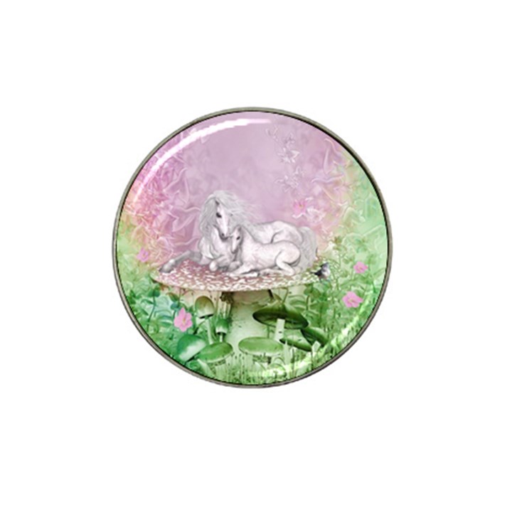 Wonderful Unicorn With Foal On A Mushroom Hat Clip Ball Marker (4 pack)