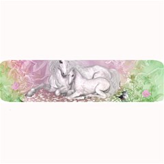 Wonderful Unicorn With Foal On A Mushroom Large Bar Mats by FantasyWorld7