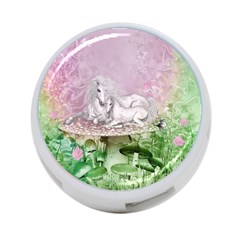 Wonderful Unicorn With Foal On A Mushroom 4-port Usb Hub (two Sides)  by FantasyWorld7