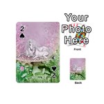 Wonderful Unicorn With Foal On A Mushroom Playing Cards 54 (Mini)  Front - Spade2