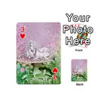 Wonderful Unicorn With Foal On A Mushroom Playing Cards 54 (Mini)  Front - Heart3