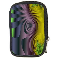 Fractal In Purple Gold And Green Compact Camera Cases by Simbadda