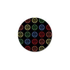 Happy Birthday Colorful Wallpaper Background Golf Ball Marker by Simbadda