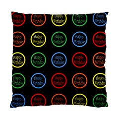 Happy Birthday Colorful Wallpaper Background Standard Cushion Case (one Side) by Simbadda