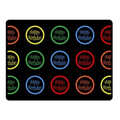 Happy Birthday Colorful Wallpaper Background Fleece Blanket (small) by Simbadda