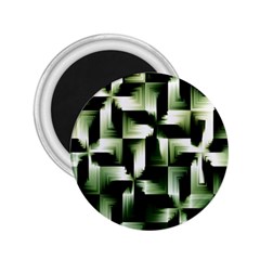 Green Black And White Abstract Background Of Squares 2 25  Magnets by Simbadda