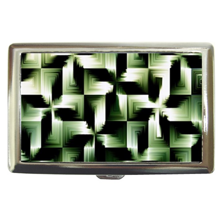 Green Black And White Abstract Background Of Squares Cigarette Money Cases