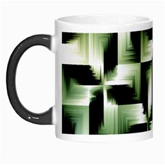 Green Black And White Abstract Background Of Squares Morph Mugs