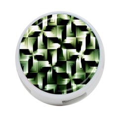 Green Black And White Abstract Background Of Squares 4-port Usb Hub (one Side) by Simbadda