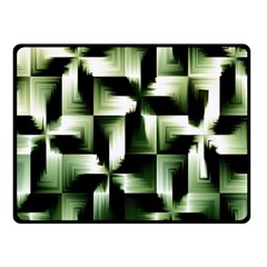 Green Black And White Abstract Background Of Squares Fleece Blanket (small) by Simbadda