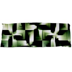 Green Black And White Abstract Background Of Squares Body Pillow Case Dakimakura (two Sides) by Simbadda