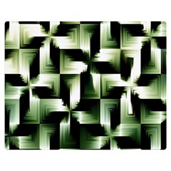 Green Black And White Abstract Background Of Squares Double Sided Flano Blanket (medium)  by Simbadda