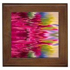 Abstract Pink Colorful Water Background Framed Tiles by Simbadda