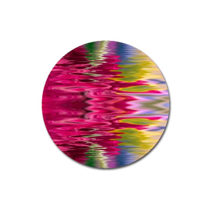 Abstract Pink Colorful Water Background Magnet 3  (Round)