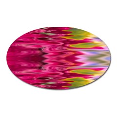 Abstract Pink Colorful Water Background Oval Magnet by Simbadda