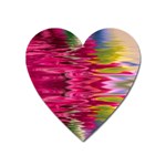 Abstract Pink Colorful Water Background Heart Magnet Front