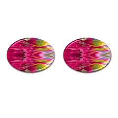 Abstract Pink Colorful Water Background Cufflinks (oval) by Simbadda