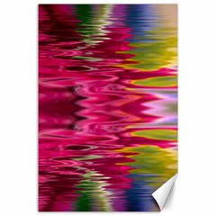 Abstract Pink Colorful Water Background Canvas 24  X 36  by Simbadda