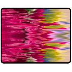 Abstract Pink Colorful Water Background Double Sided Fleece Blanket (medium)  by Simbadda