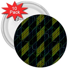 Futuristic Dark Pattern 3  Buttons (10 Pack)  by dflcprints