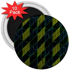 Futuristic Dark Pattern 3  Magnets (10 Pack)  by dflcprints