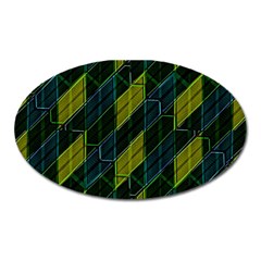 Futuristic Dark Pattern Oval Magnet by dflcprints