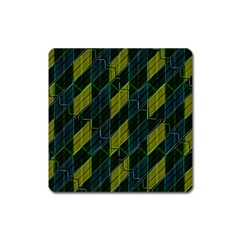 Futuristic Dark Pattern Square Magnet by dflcprints