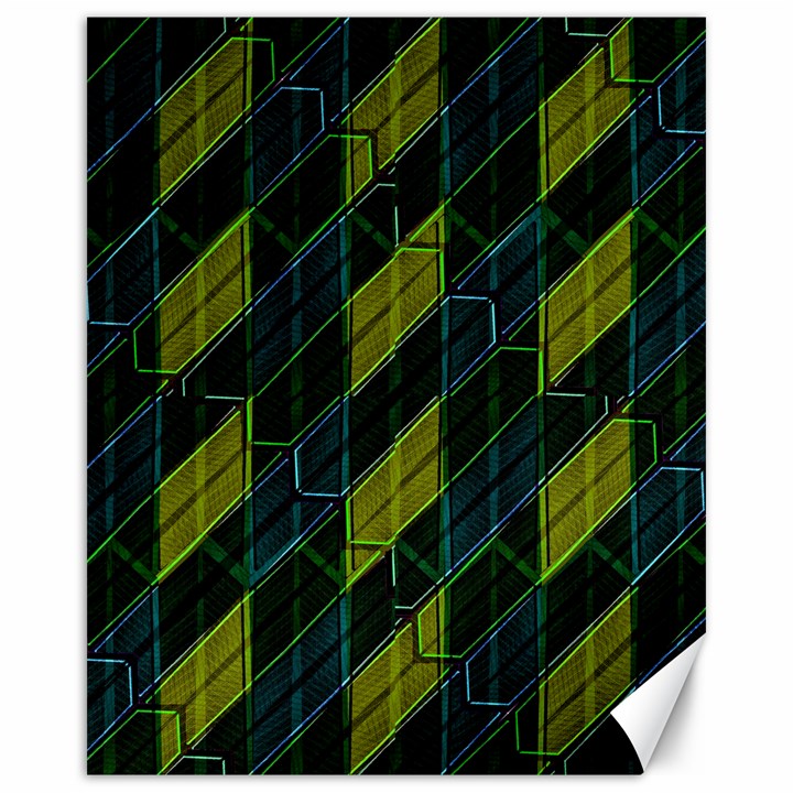 Futuristic Dark Pattern Canvas 16  x 20  