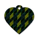 Futuristic Dark Pattern Dog Tag Heart (Two Sides) Front