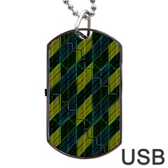 Futuristic Dark Pattern Dog Tag Usb Flash (two Sides) by dflcprints