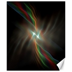 Colorful Waves With Lights Abstract Multicolor Waves With Bright Lights Background Canvas 8  X 10  by Simbadda