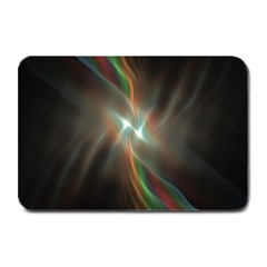 Colorful Waves With Lights Abstract Multicolor Waves With Bright Lights Background Plate Mats by Simbadda