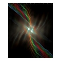 Colorful Waves With Lights Abstract Multicolor Waves With Bright Lights Background Shower Curtain 60  X 72  (medium)  by Simbadda