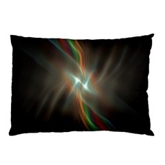 Colorful Waves With Lights Abstract Multicolor Waves With Bright Lights Background Pillow Case (two Sides) by Simbadda