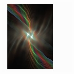 Colorful Waves With Lights Abstract Multicolor Waves With Bright Lights Background Large Garden Flag (two Sides) by Simbadda