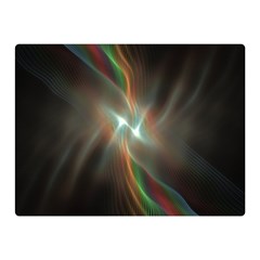 Colorful Waves With Lights Abstract Multicolor Waves With Bright Lights Background Double Sided Flano Blanket (mini)  by Simbadda