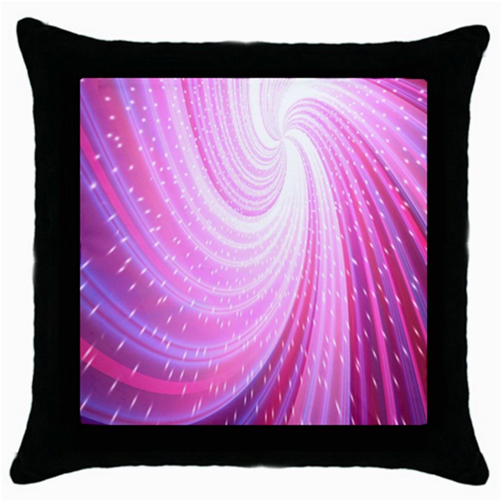 Vortexglow Abstract Background Wallpaper Throw Pillow Case (Black)